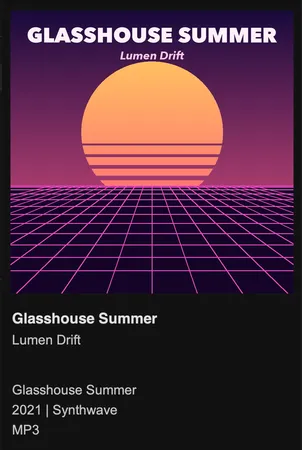 The side panel with album art and track details